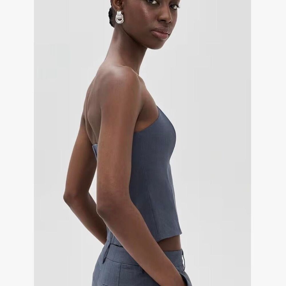Lioness Women's Blue and Grey Corset - Picture 4 of 7